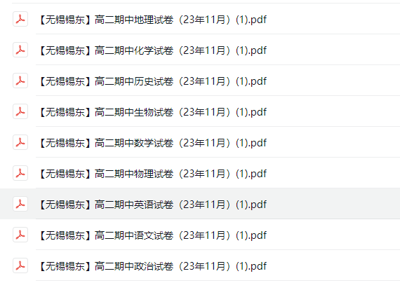江苏名校|高二上学期月考(12月)|南通|苏州|无锡|扬中|试卷合集